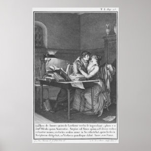 Póster Heloise y Abelard en su estudio