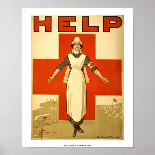 Póster HELP, Poster de la Cruz Roja Australiana (Frente)