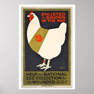 Póster Help the National Egg Collection for the Wounded