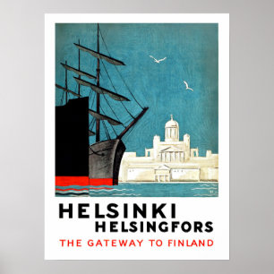Póster Helsinki, Helsingfors, puerta de entrada a Finland