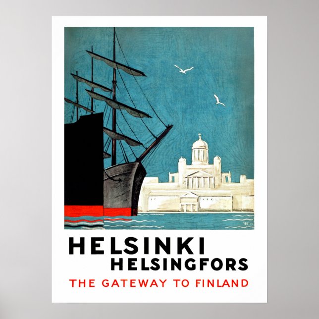 Póster Helsinki, Helsingfors, puerta de entrada a Finland (Frente)