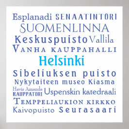 Póster Helsinki Landmarks Value Poster Paper (Matte)