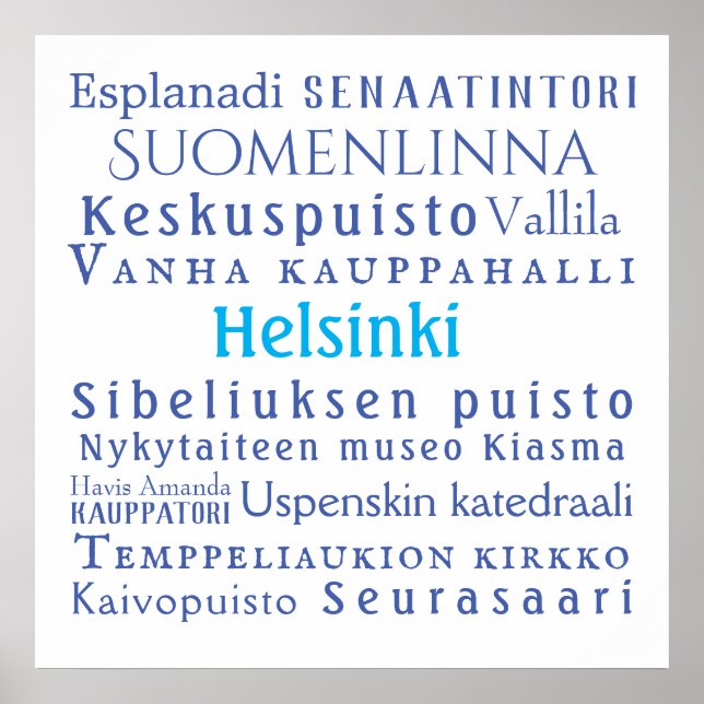 Póster Helsinki Landmarks Value Poster Paper (Matte) (Frente)