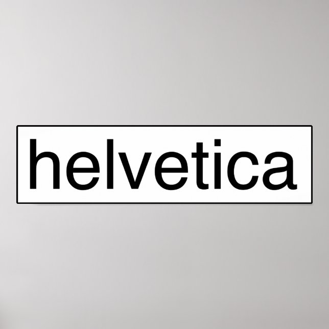 Póster helvetica bw (Frente)