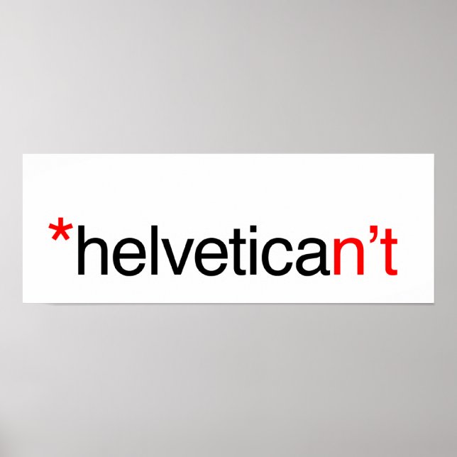 Póster helvetican no Poster (Frente)