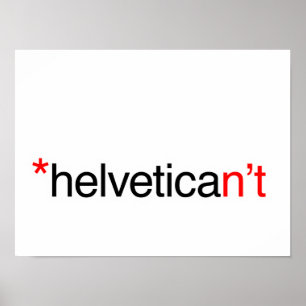 Póster helvetican no Poster