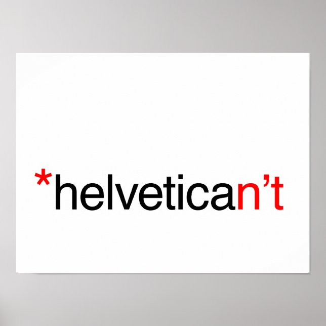 Póster helvetican no Poster (Frente)