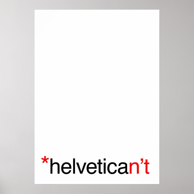 Póster helvetican no Poster (Frente)