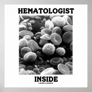 Póster Hematólogo interno (células sanguíneas)