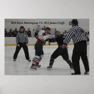 Póster Hemi, #20 Ryan Hemingway CONTRA #23 James Cioffi