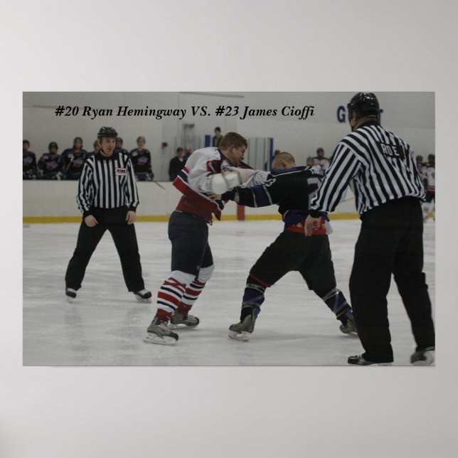 Póster Hemi, 20 Ryan Hemingway vs. 23 James Cioffi (Frente)