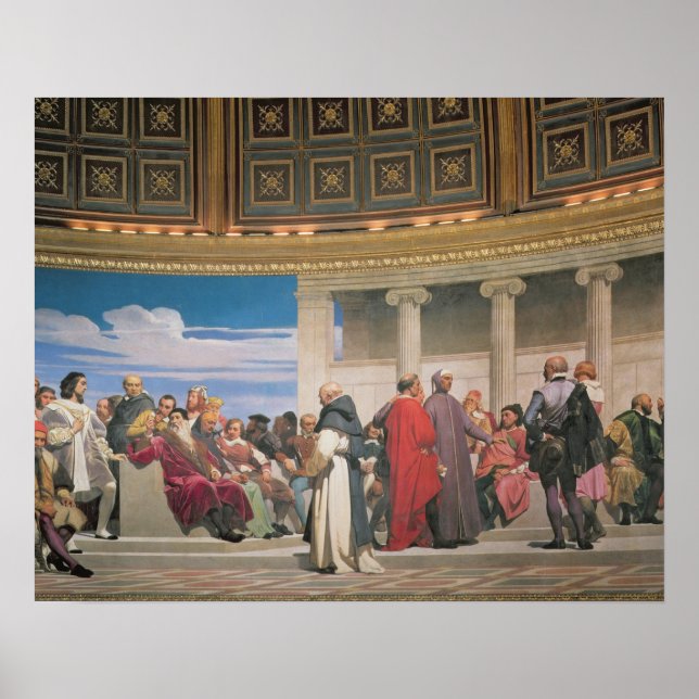 Póster Hemiciclo: Artistas de todas las edades, detalle d (Frente)