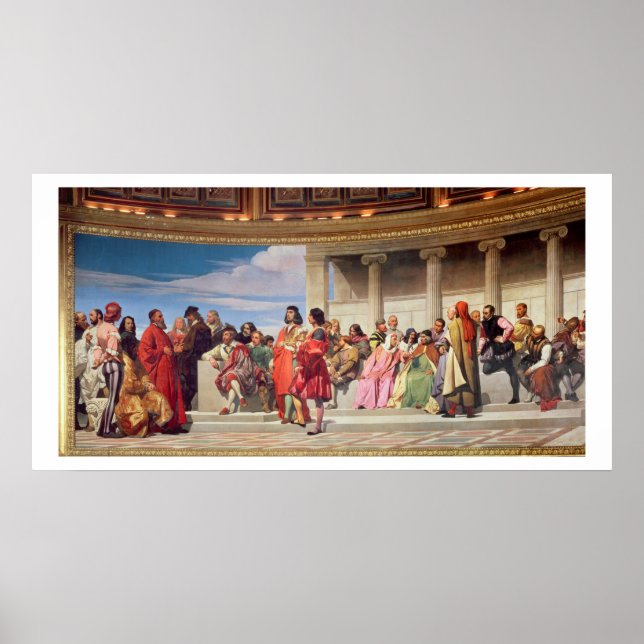 Póster Hemicycle: Artists of All Ages, detail of left han (Frente)