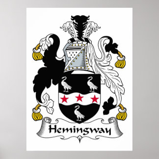 Póster Hemingway Family Crest