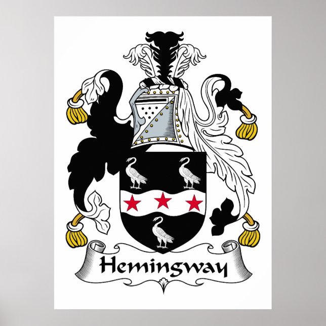 Póster Hemingway Family Crest (Frente)