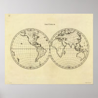 Hemisferio doble de esquema mundial
