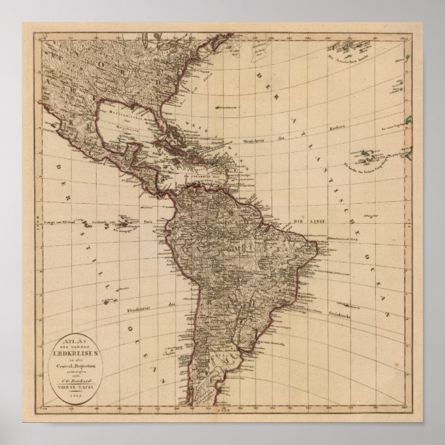 Póster Hemisferio Occidental, América del Sur (Frente)