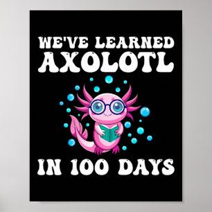 Póster Hemos aprendido a Axolotl en 100 días de clases