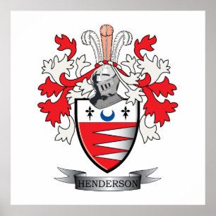 Póster Henderson Family Crest Coat of Arms