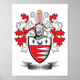 Póster Henderson Family Crest Coat of Arms