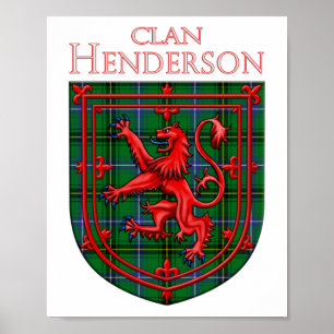 Póster Henderson Tartan Scottish Plaid Lion Rampant