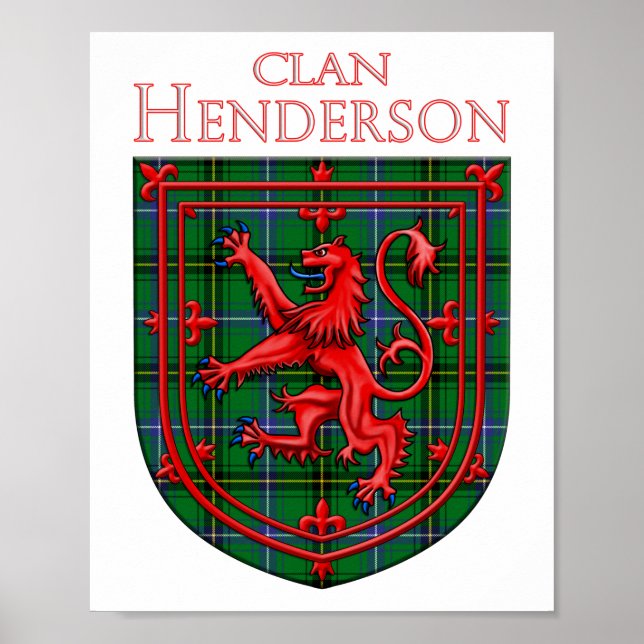 Póster Henderson Tartan Scottish Plaid Lion Rampant (Frente)