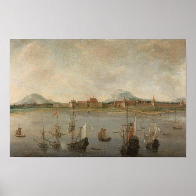 Póster Hendrick Dubbels - View of Batavia (Frente)