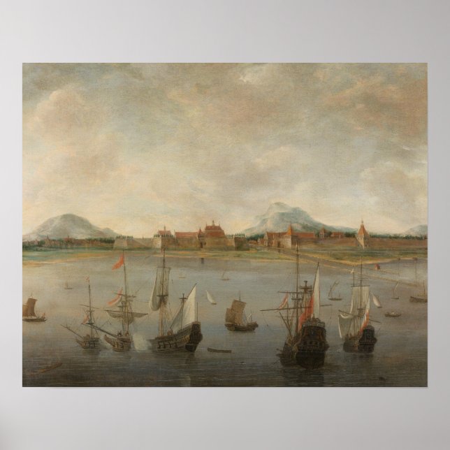 Póster Hendrick Dubbels - Vista de Batavia (Frente)
