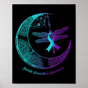 Póster Henna Moon Dragonfly Suicidio Prevención de Concie