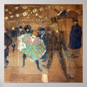 Póster Henri de Toulouse-Lautrec - Baile en el Rouge