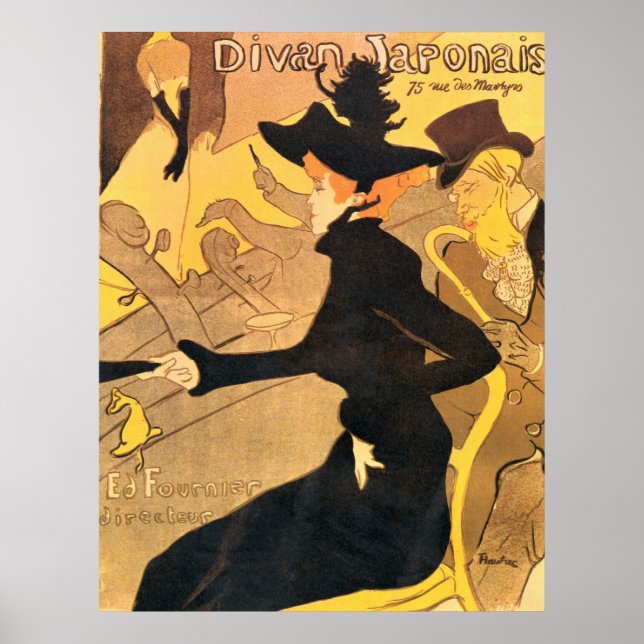 Póster Henri de Toulouse-Lautrec - Divan Japonais (Frente)