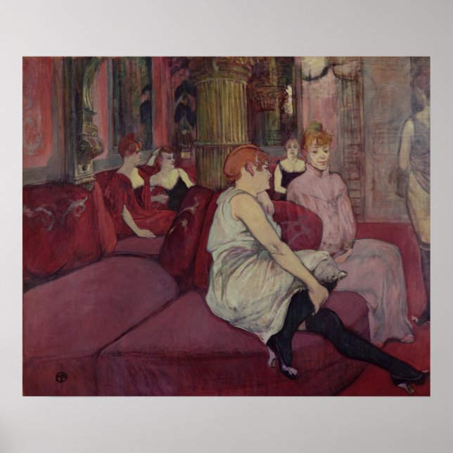 Póster Henri de Toulouse-Lautrec | En el Salón de la Ru (Frente)