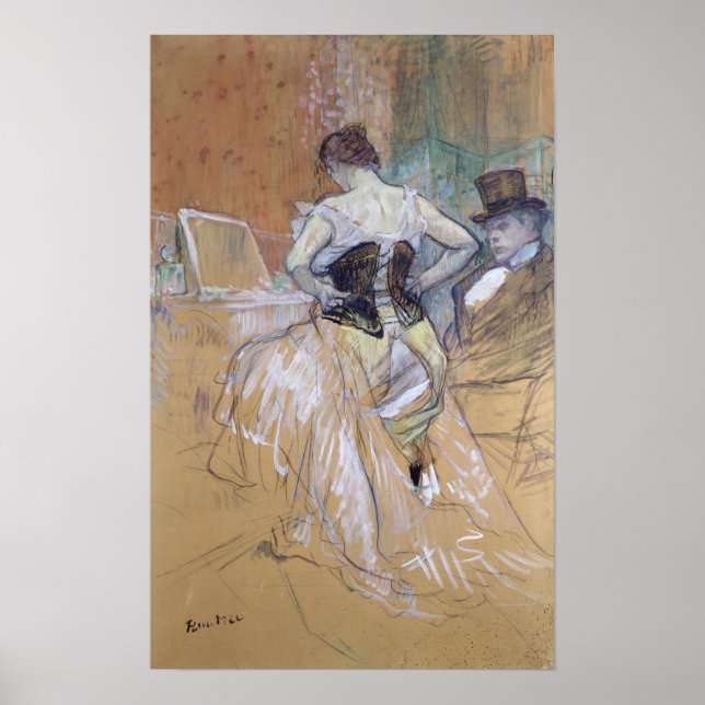 Póster Henri de Toulouse-Lautrec | Mujer en su inodoro (Frente)