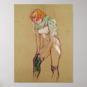 Póster Henri de Toulouse-Lautrec   Mujer sacando su S
