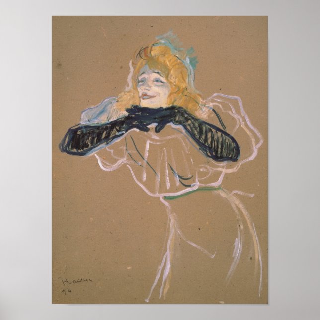 Póster Henri de Toulouse-Lautrec | Yvette Guilbert  singi (Frente)
