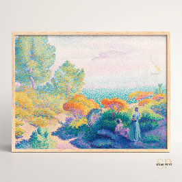 Póster Henri Edmond Cross Two Women by the Shore Painting
