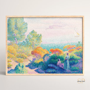 Póster Henri Edmond Cross Two Women by the Shore Painting
