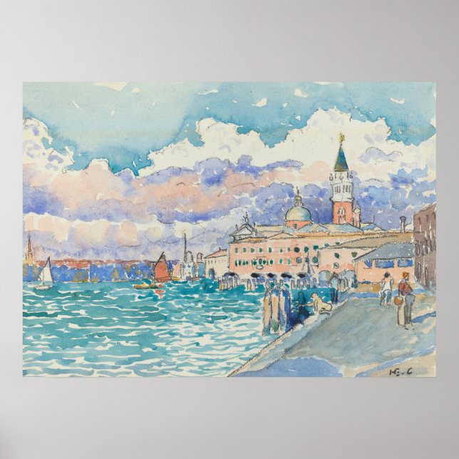Póster Henri-Edmond Cross - Venecia, 1903 (Frente)