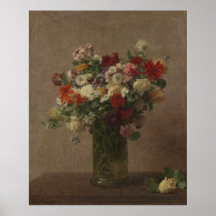 Póster Henri Fantin-Latour Vintage Flowers from Normandy