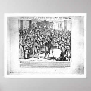 Póster Henri IV curing the sufferers of scrofula