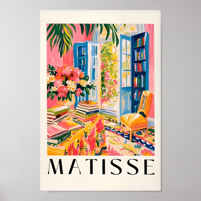 Póster Henri Matisse Bookish Art Print, biblioteca estéti (Frente)