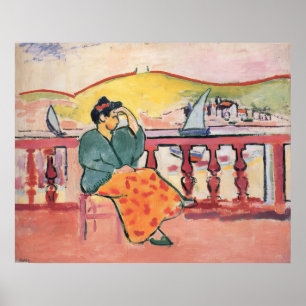 Póster Henri Matisse - Dama en una terraza - 1907