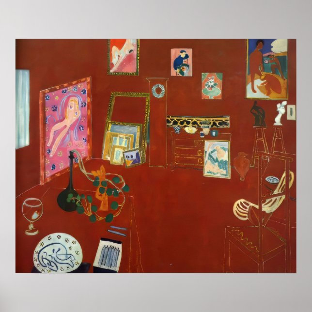 Póster Henri Matisse - Estudio Rojo (Frente)