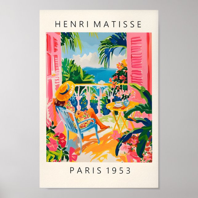 Póster Henri Matisse Print, Poster de café, Mati estética (Frente)