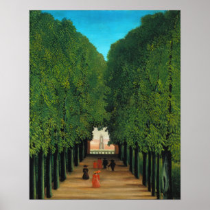 Póster Henri Rousseau, avenida en el parque en la nube