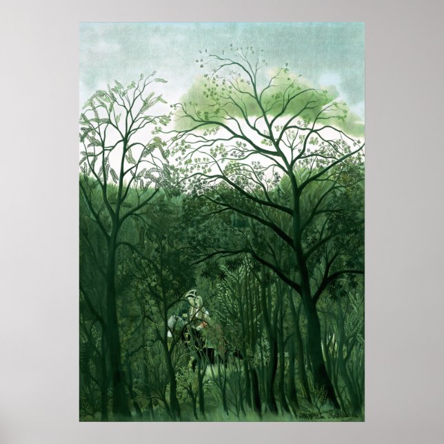 Póster Henri Rousseau - Cita en el Poster forestal (Frente)