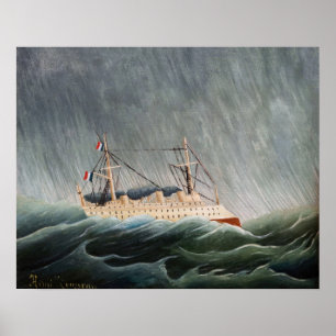 Póster Henri Rousseau - El barco en la tempestad