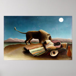 Póster Henri Rousseau, el durmiente Poster gitano