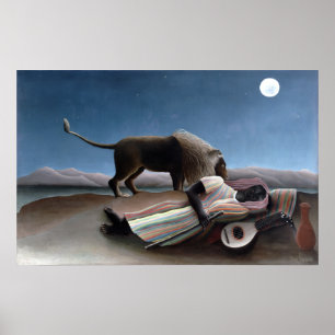 Póster Henri Rousseau El Gitano Durmiente