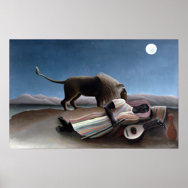 Póster Henri Rousseau El Gitano Durmiente (Frente)